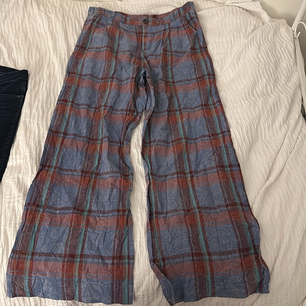 Anthropologie Plaid Wide Leg Pants - Picture 11 of 11